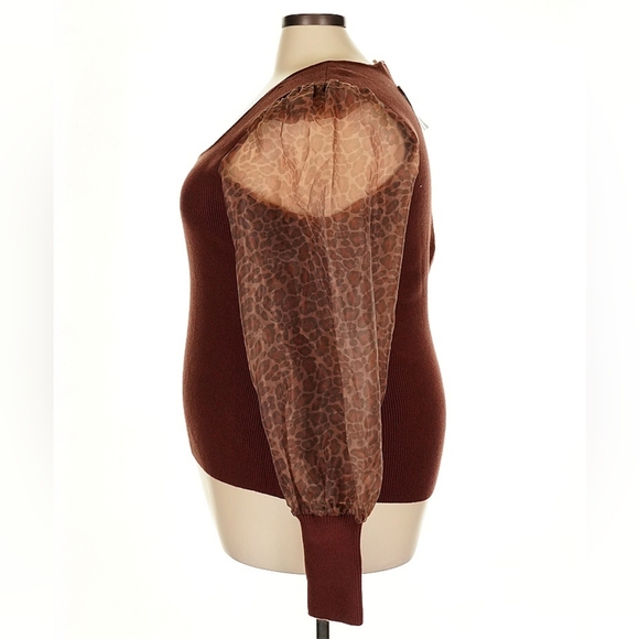 Dolan Left Coast Collection Plus Size Burgundy Sweater — Size 3X - Picture 5 of 8